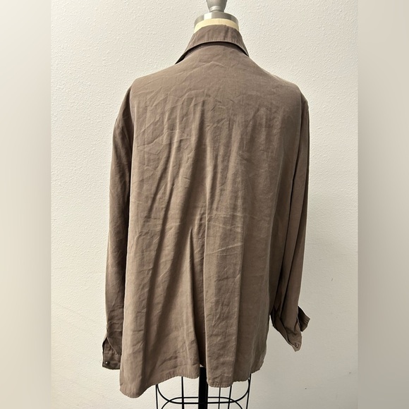 Chico's Brown Lightweight Shirt Jacket Relaxed Fit - Picture 2 of 4